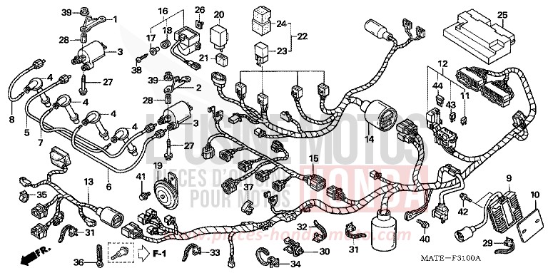 WIRE HARNESS for Super Blackbird DARKNESS BLACK METALLIC (NH463) from 2005